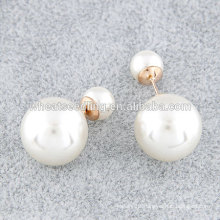 Jinhua 2016 low moq wedding ladies double earring pearl earring designs